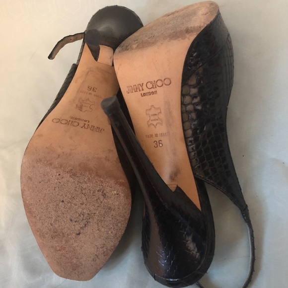 Size 36 (US 6) JIMMY CHOO Slingback Black Pumps - Picture 7 of 7